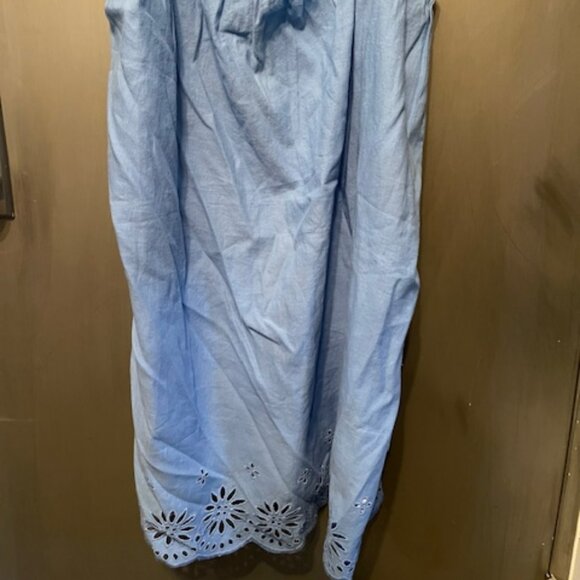 J.Crew Tie-Shoulder Hydrangea Mini Dress Embroidery Size Large - Picture 7 of 15